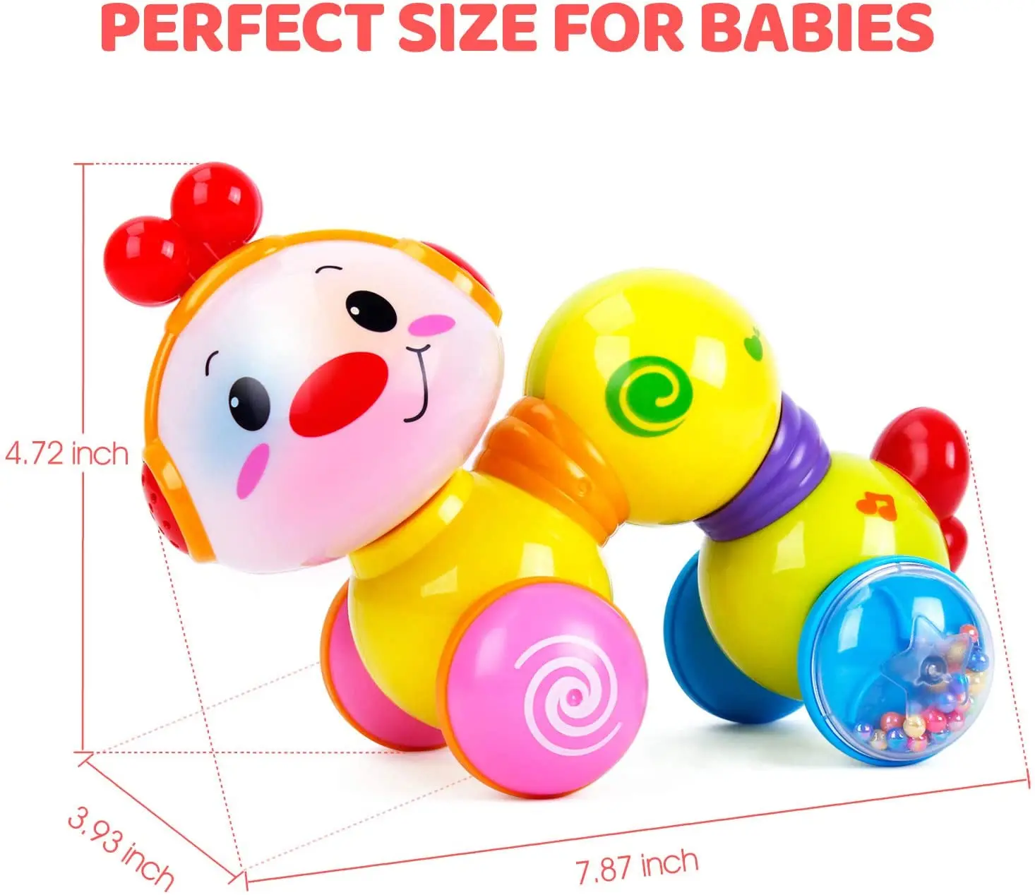 Crawling Musical Toys with Light Up & Dancing Modes, Educational  Music and Light Toys for Babies and Toddler