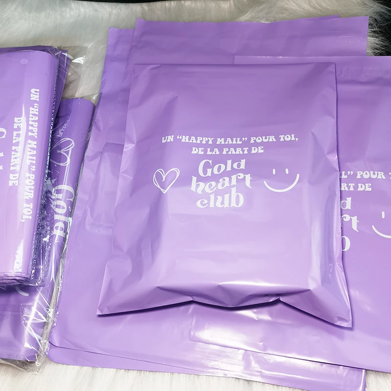 Custom Logo Printed Express purple Courier Bags Clothes Shipping Package Envelope Poly Mailer Mailing Polymailer Bag