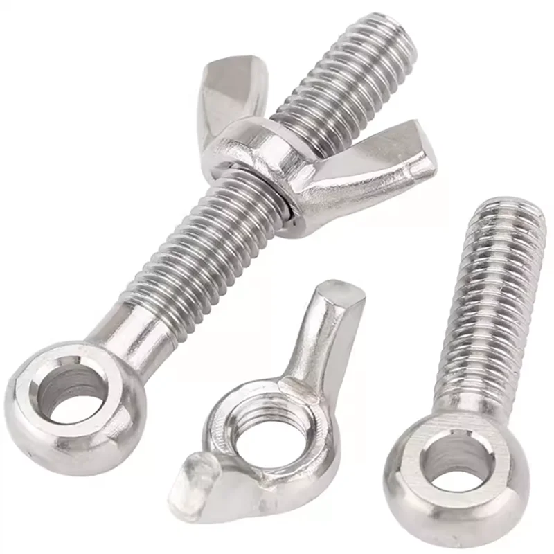 M4 M5 M6 M8-M24 stainless steel sheep eye thread screw closed hook ring screw eye bolt