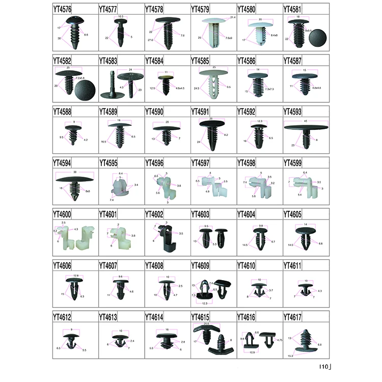 Buy Car Parts Small Auto Plastic Rivets Pine Tree Clips 3mm Fir Tree Fasteners Manufacturing