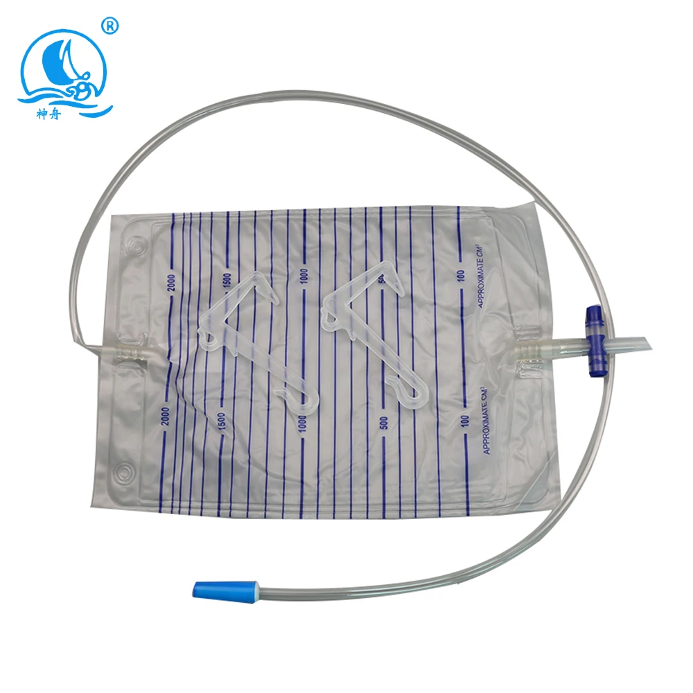 Disposable anti countercurrent drainage bag thickened catheter collection bag catheterization bag cross valve