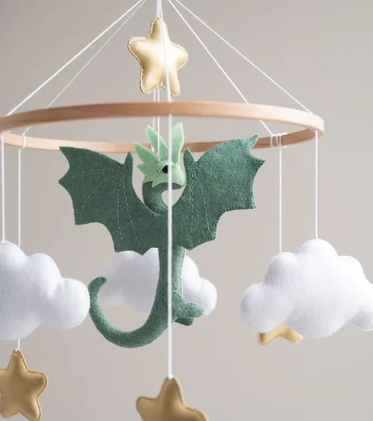 Dragon mobile baby mobile dragon fairy tale nursery baby decor