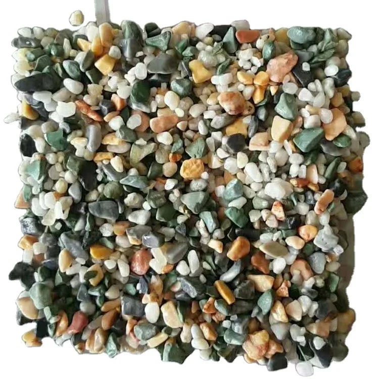 Outdoor Landscaping Cobble Garden Small Pebbles Tumbled Round Mixed Colored Gravel Paving Ballast Crushed Stone Chips For Sale