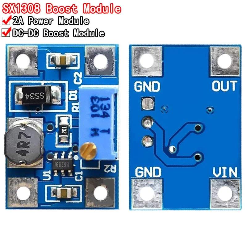 2-24V на 2-28V 2A DC-DC SX1308 -UP Регулируемый Модуль питания повышающий преобразователь для DIY Kit