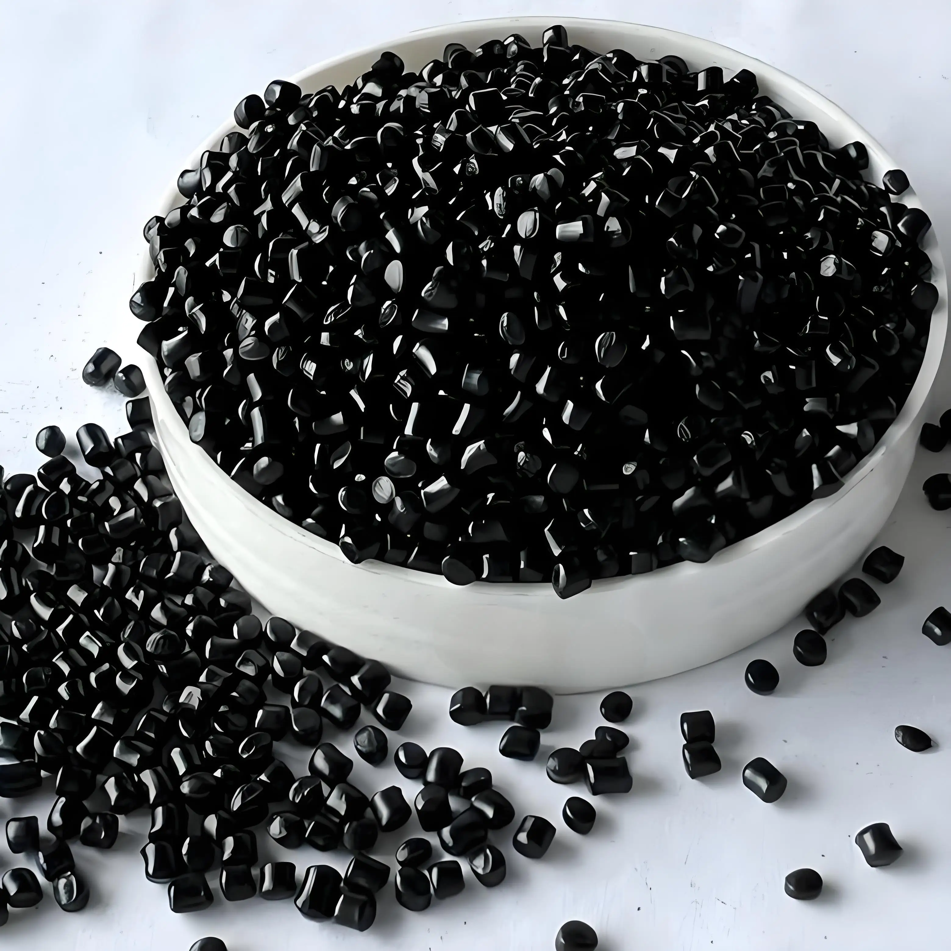 Belief Manufacturing High blackness  good dispersion  high brightness PE Black masterbatch for motor oil packaging bottles