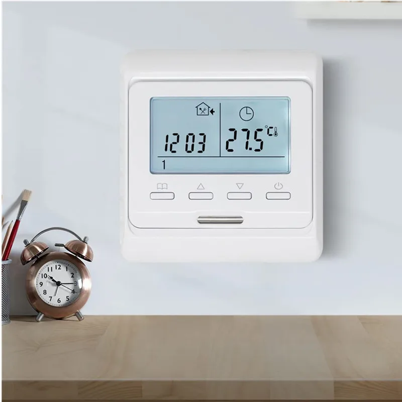 Home Floor Heating Thermostat with 7 Day Programmable Large LCD Display