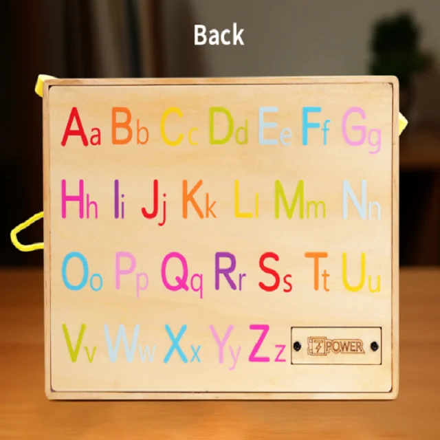 Montessori Busy Board with LED Lights | Wooden Steering Wheel Toy for Toddlers | Interactive Educational Sensory Toys