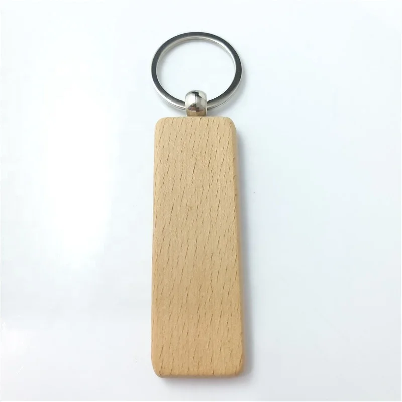Wholesale custom laser logo wood keychain Wooden key holder