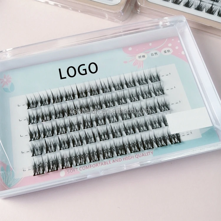 Professional Custom Logo J B C CC D DD L LC LD 6-25 Length 0.03 Individual Vrussian Volume Cluster Extension Eyelash