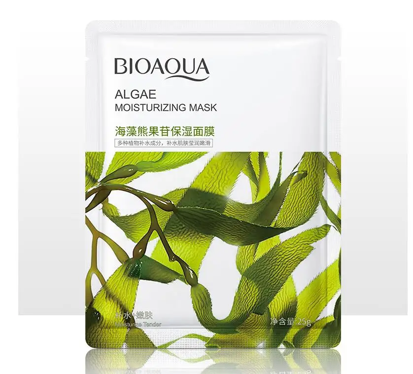 BIOAQUA OEM Korean Face Skin Care Moisturizing Sheet Mask Private Label natural plant fruit Foil Serum Collagen Facial mask