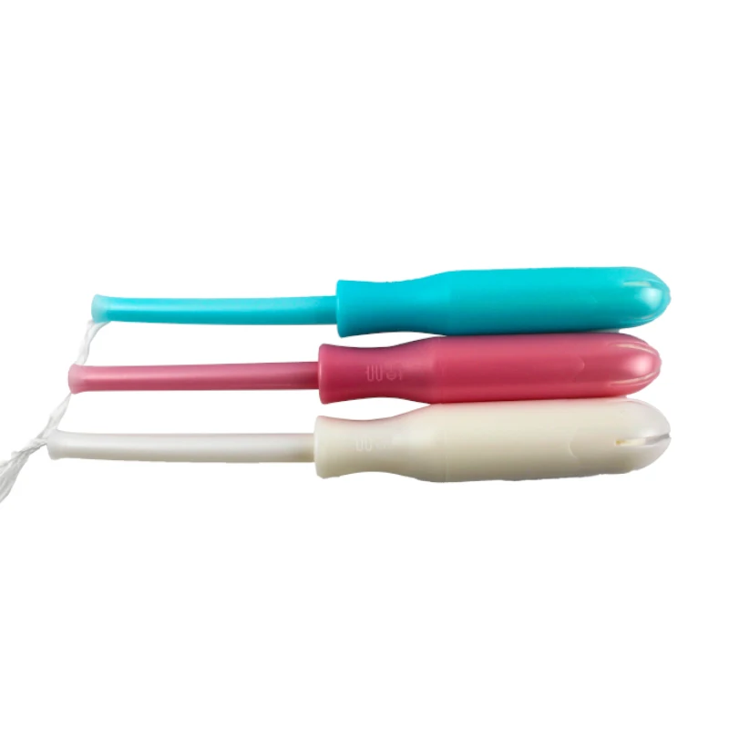 Hot sale sanitary eco-friendly menstrual 100% cotton tampons plastic applicator tampon