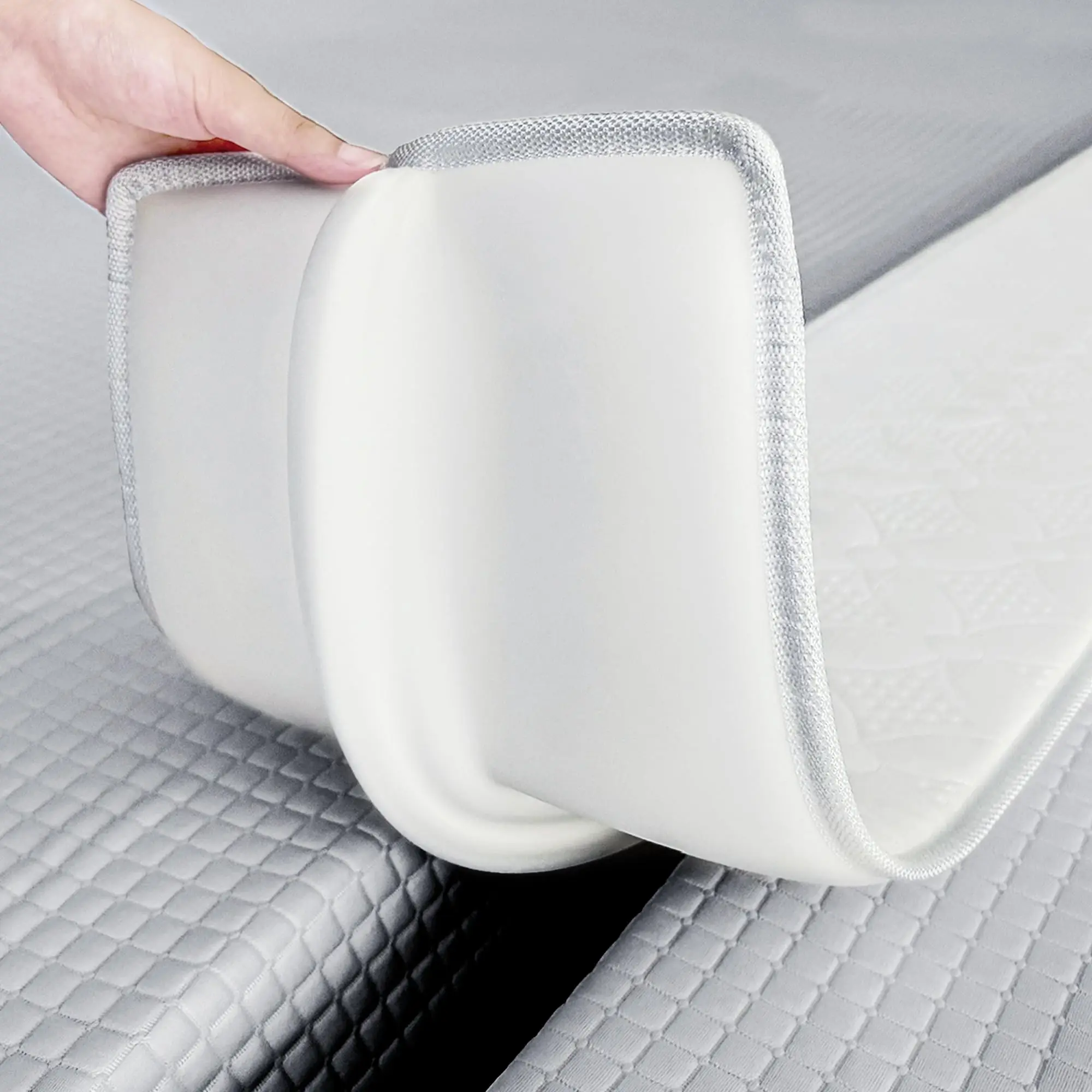 Foldable Bed Bridge Converter Twin to King Size Memory Foam Waterproof Mattress Gap Filler for Home Living Room Use