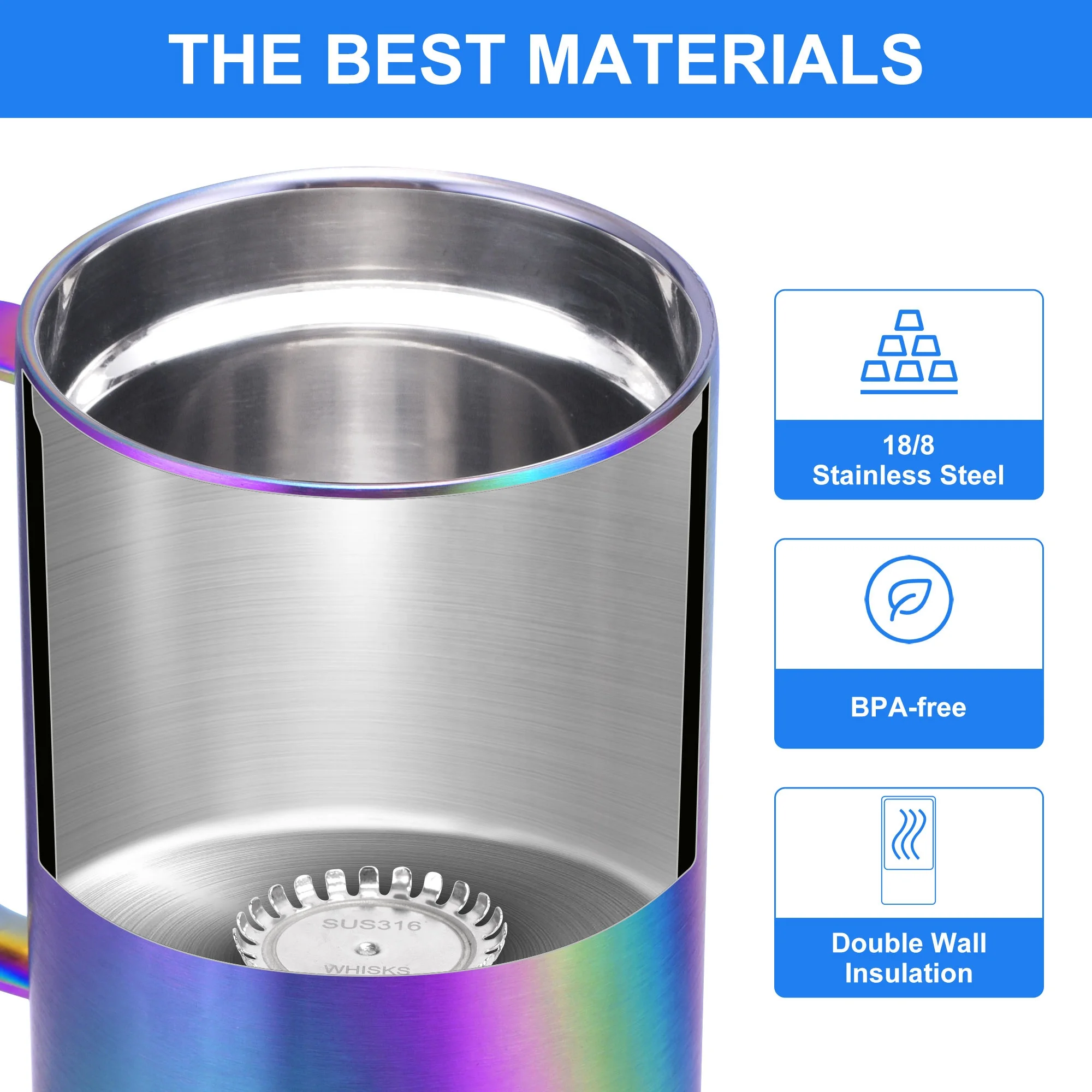 350ML/12OZ NEW DESIGN USB Self Stirring Mug Electric Milk Frother Auto Mixing Coffee Cup Magnetic Heating Mug