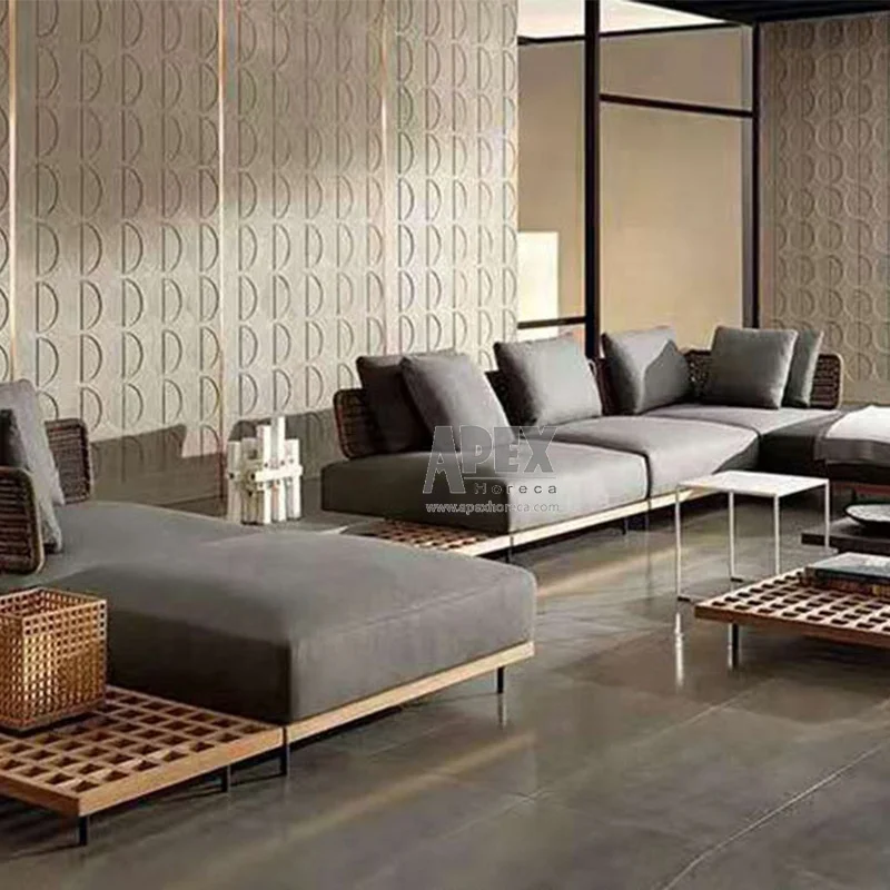 New micro fibre sofa l shaped couch corner sofa metal leg sofa set furniture for living room