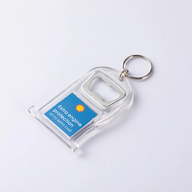 Custom Acrylic Blank Photo Frame Keychain Opener Destapador De Cerveza Beer Bottle Opener