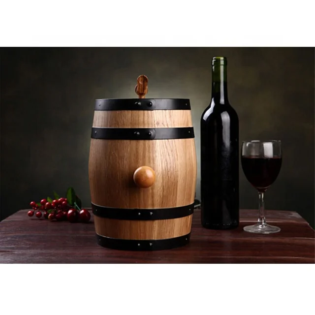
Amazon Hot sale Custom Beer Volume Drink Whiskey Red Wine Aging Kit 5L The Complete DIY IBEI Wooden product Oak/pine wood Barrel 