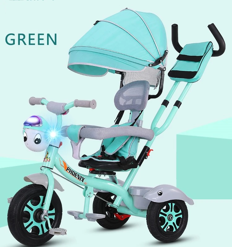 Wholesale Children 4 in 1 baby tricycle with push handel / 3 wheels baby trike stroller for sale