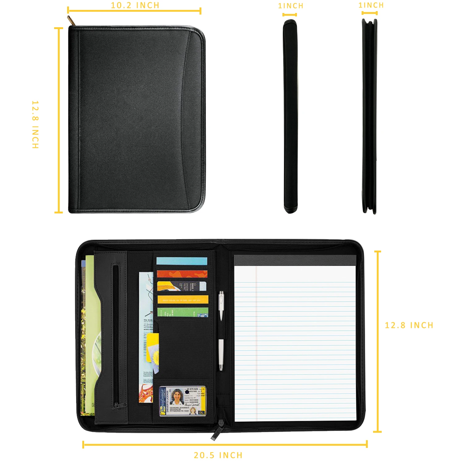 Portfolio Organizer, Waterproof Fabric, Multifunctional Organizer, Travel Portfolio Organizer A4 Document Binder