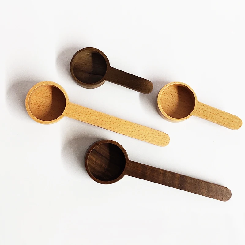Wholesale Home Kitchen Tools Wooden Coffee Spoon Walnut Wood Measure Scoops For Protein Powder