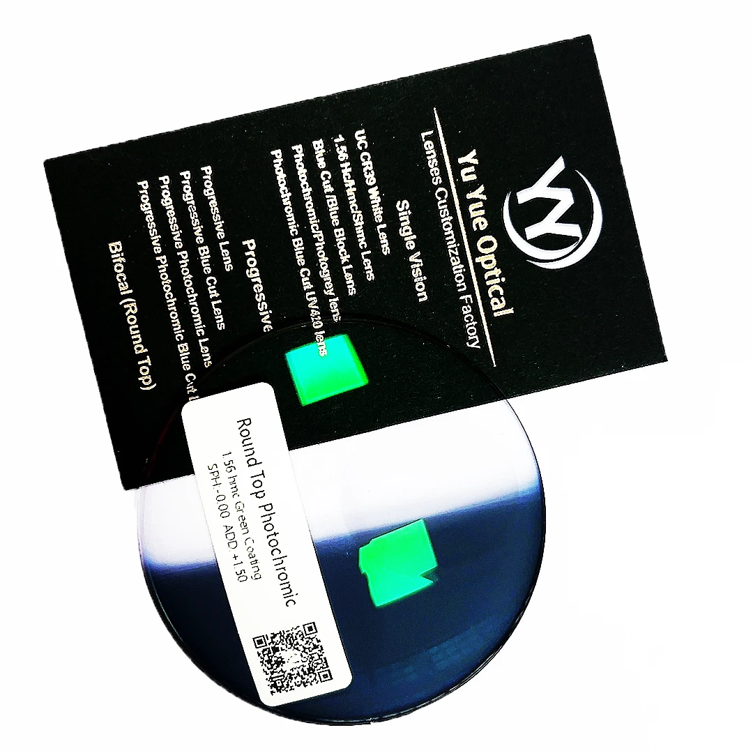 Wholesale Factory 1.56 Hmc Round Top Manufacturers Spectacle Lentes Opticos Optic Optical Lenses Bifocal Lens White