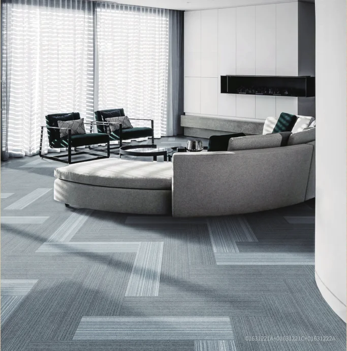 Decorative  Fireproof Commercial Nylon Carpet Tile 25*100 cm Carpets And Rugs Living Room