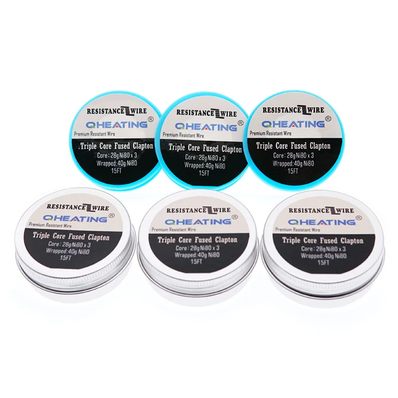 Готовый провод Tri-core fused clapton 3 * 28GA + 40GA coil wire vape ni80 большой