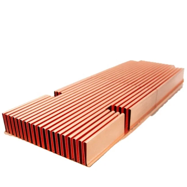 Радиатор с памятью высокой мощности, медный сложенный плавник, радиатор, выпрямитель, латунь, чистая медь, радиатор, радиатор для склеивания, плавник «сделай сам», Радиатор 30 мм x 400 мм