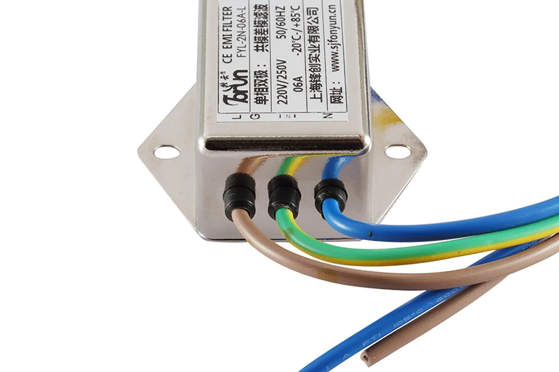 Fonyun Lead filter Power supply single phase AC EMI filter Power Line Filter