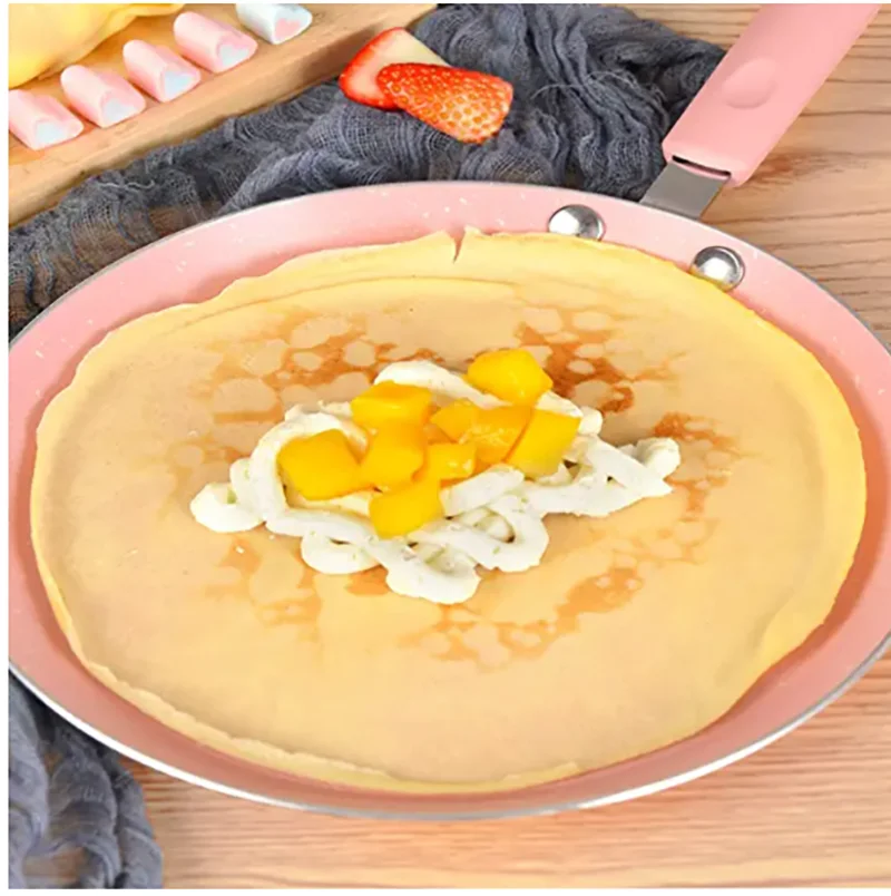 aluminum non stick coating crepe pan round flat pancake pan tawa pans
