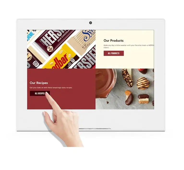 L shape 10.1 inch Kiosk NFC Reader with RJ45 Touchscreen Android 9.0 Tablet