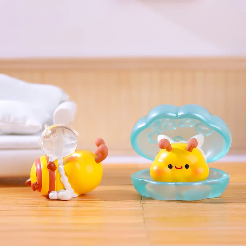Creative Funny Bee Words Crazy Words Blind Box Ornaments Cute Cute Adorable Bees Hand-made Desktop Decorations