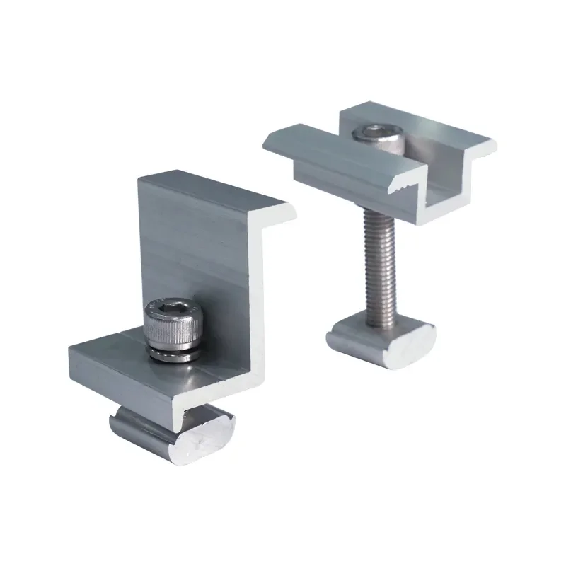 Solar Panel Aluminium Black Solar Mid Clamps  for solar mounting components