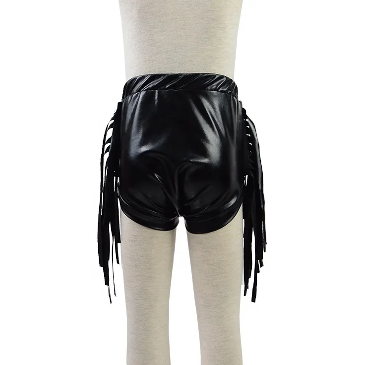 
customization pu leather baby girls fringe Bummies tollder kids boutique Bloomers Wholesale summer clothing 