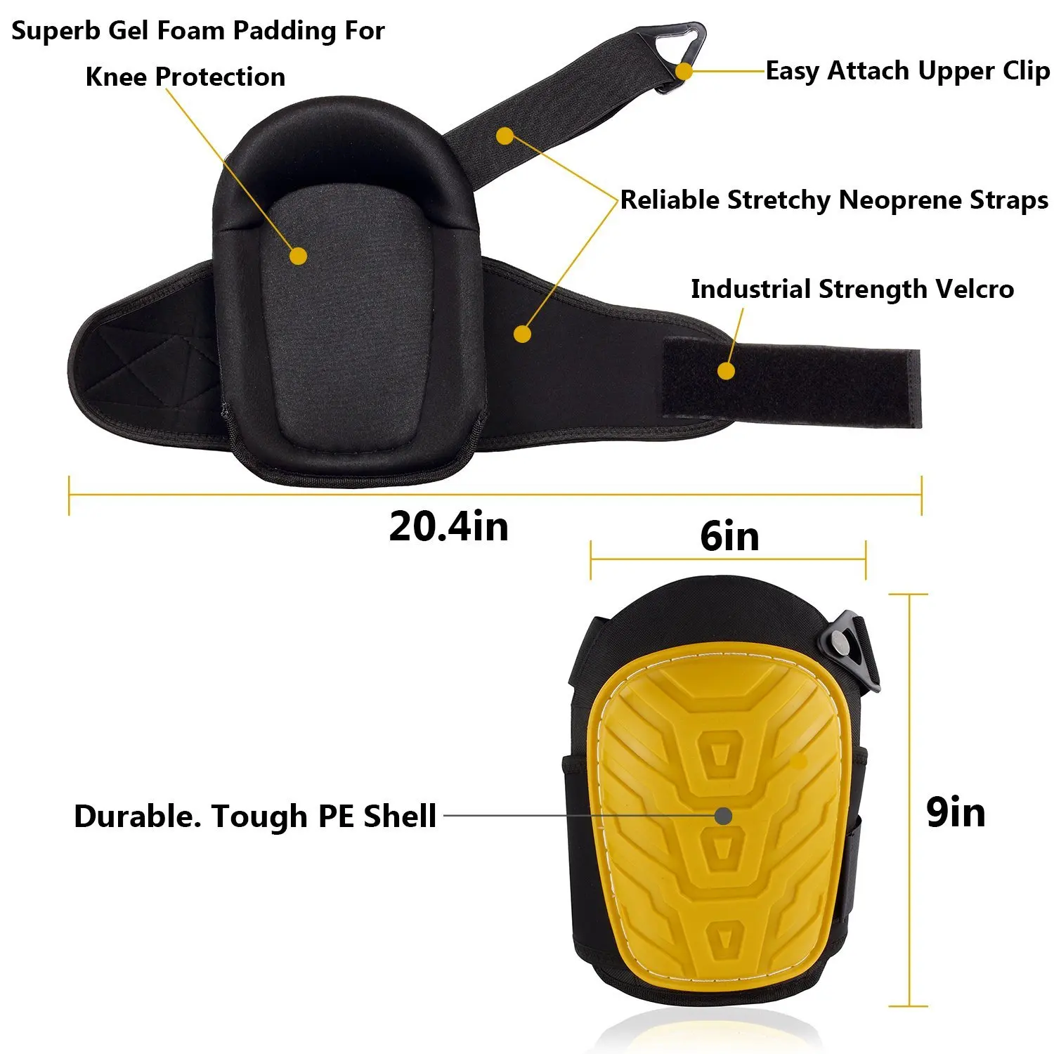 Cleaning Construction Heavy duty Foam Padding Professional Knee Pads with Gel cushion