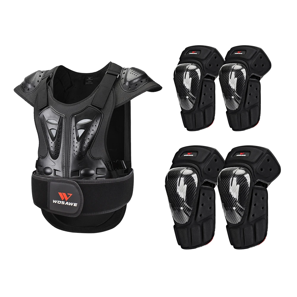 WOSAWE Adult Motorcycle Armor Suit Skate Racing Skiing Skateboard Jacket Armor Knee Elbow Set