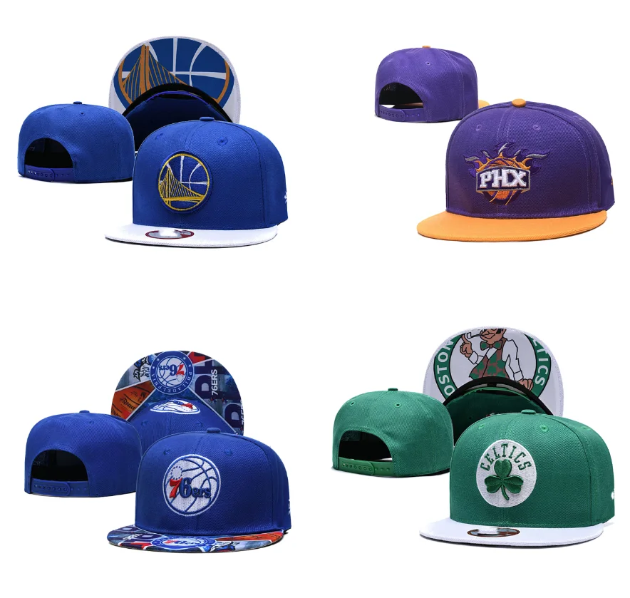 Wholesale 6 panel American basketball snapback 3d embroidery long bill sports caps for 30 teams