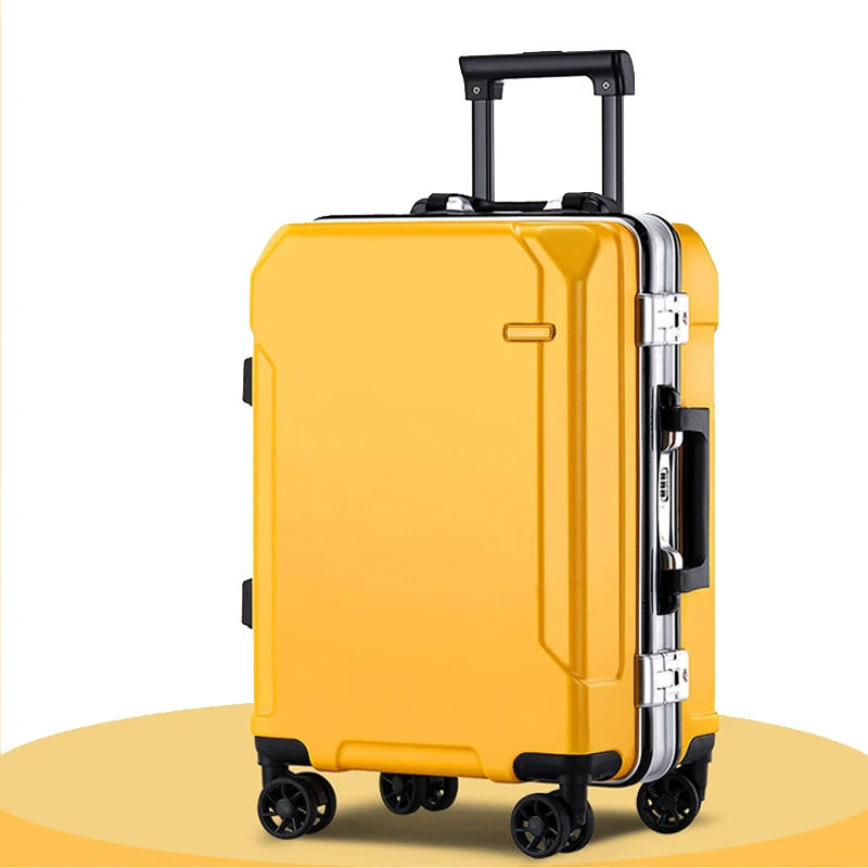 Waterproof Travel Suitcase Unisex With ABS Material Aluminum Frame Universal Wheels Travel Style Luggage Bag with password lock