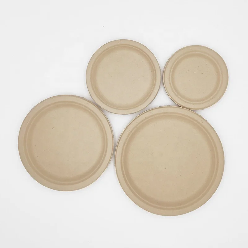 
Wedding Disposable Biodegradable pulp bagasse plates bowl tableware disposable 