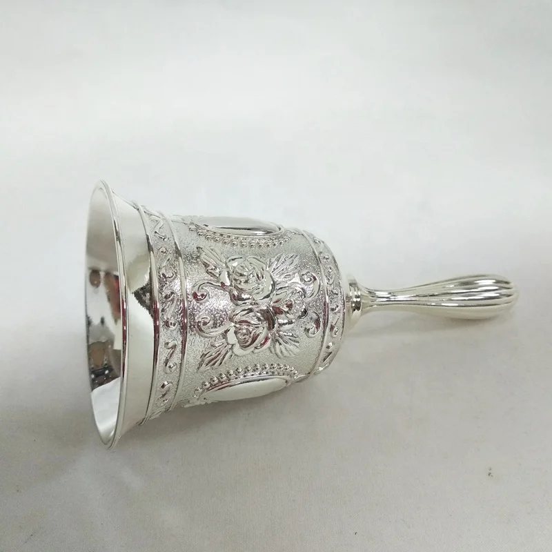 Metal rose bell in silver plated