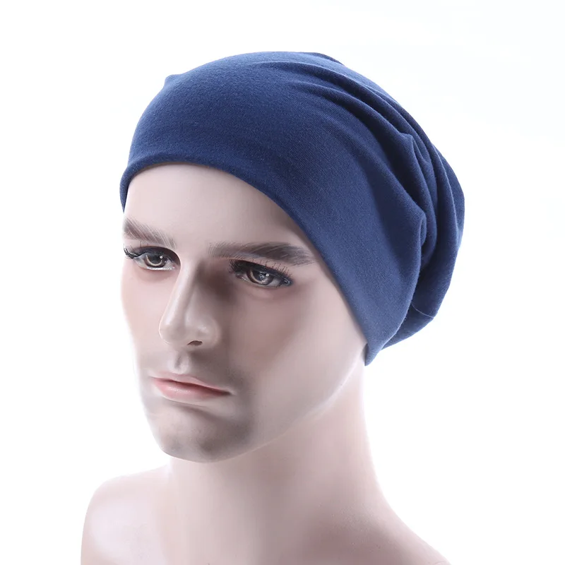 
2019 winter unisex hip-hop turban cap cotton slouch beanie hat 