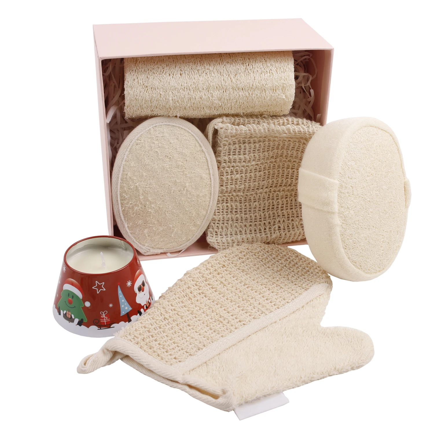 Eco-friendly New Natural Exfoliating Body Pot Scrub Scrubber Durable Healthy Massage Brush Accessories Soft Loofah Bath Sponge