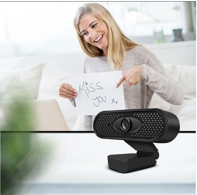 Webcam 1080P Microphone Laptop Computer Webcam Mini 360-Rotaed Teching Online USB