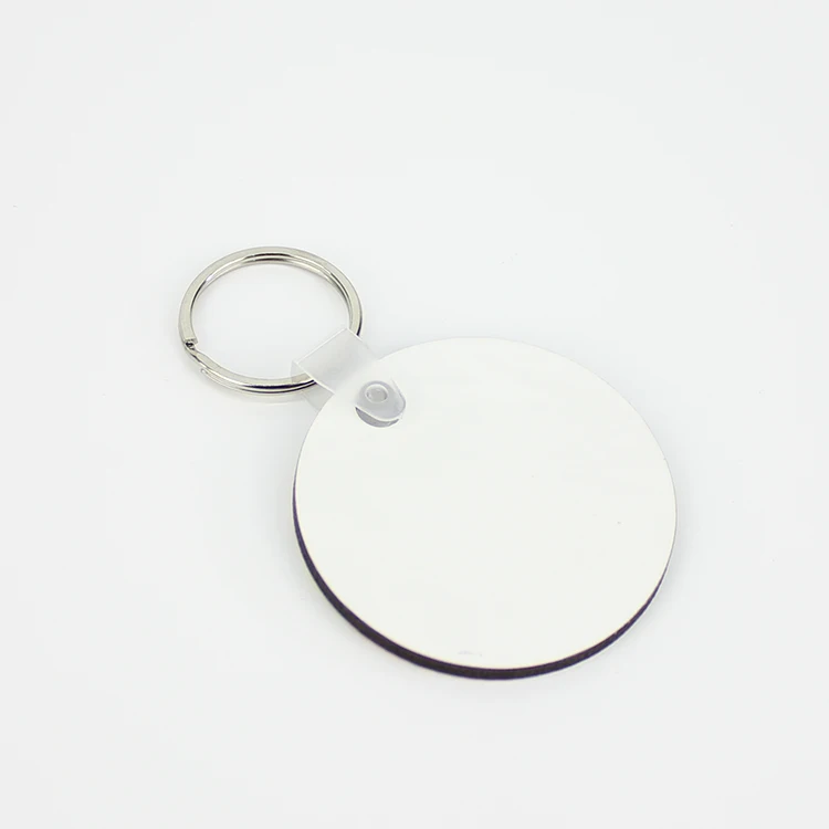 sublimation blank round DIY Keychain Best quality MDF sublimation keychain as promotion gift keyrings