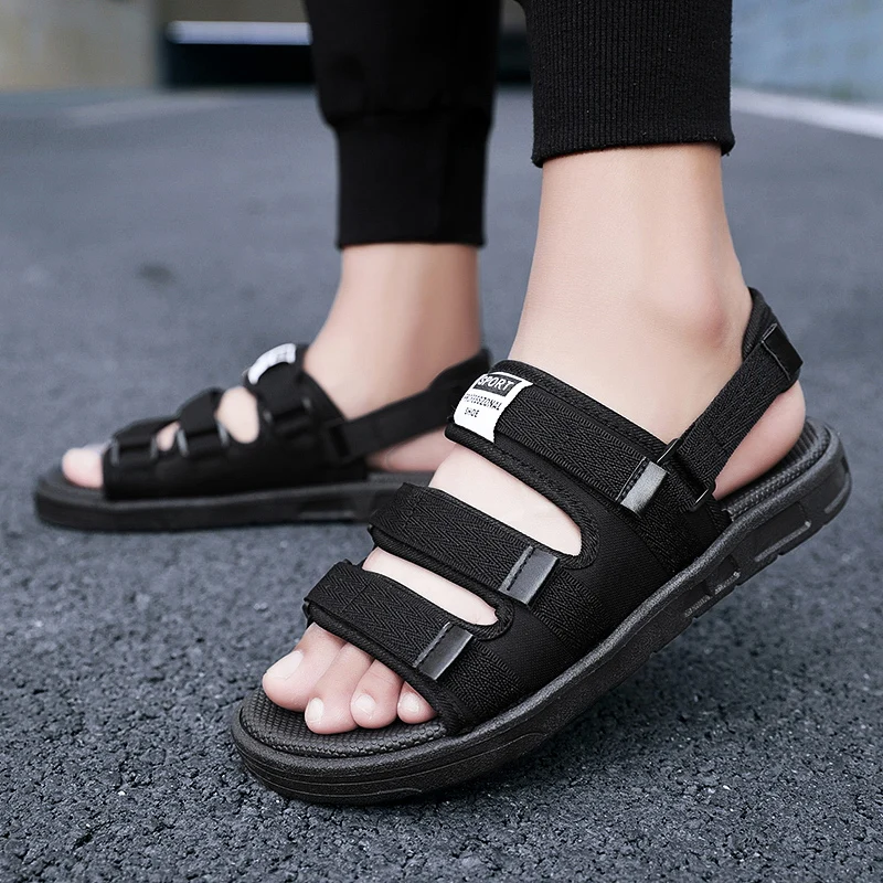 Summer sandals large size 45 46 beach shoes non slip dual purpose slippers