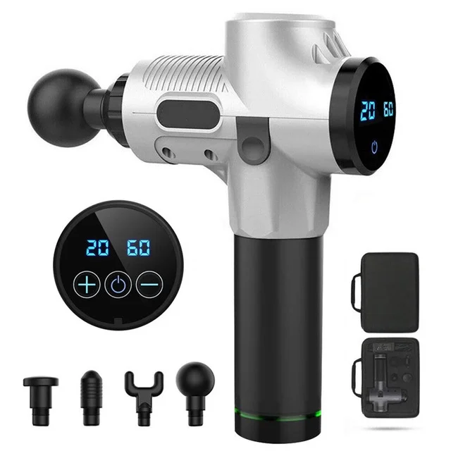 2020 hot design muscle booster percussive massage gun mini portable body hand held adjustable massage gun