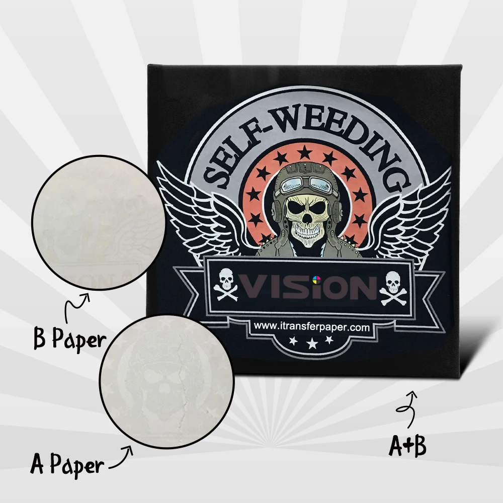 
Dark laser no cut self weeding heat transfer paper for fabric 