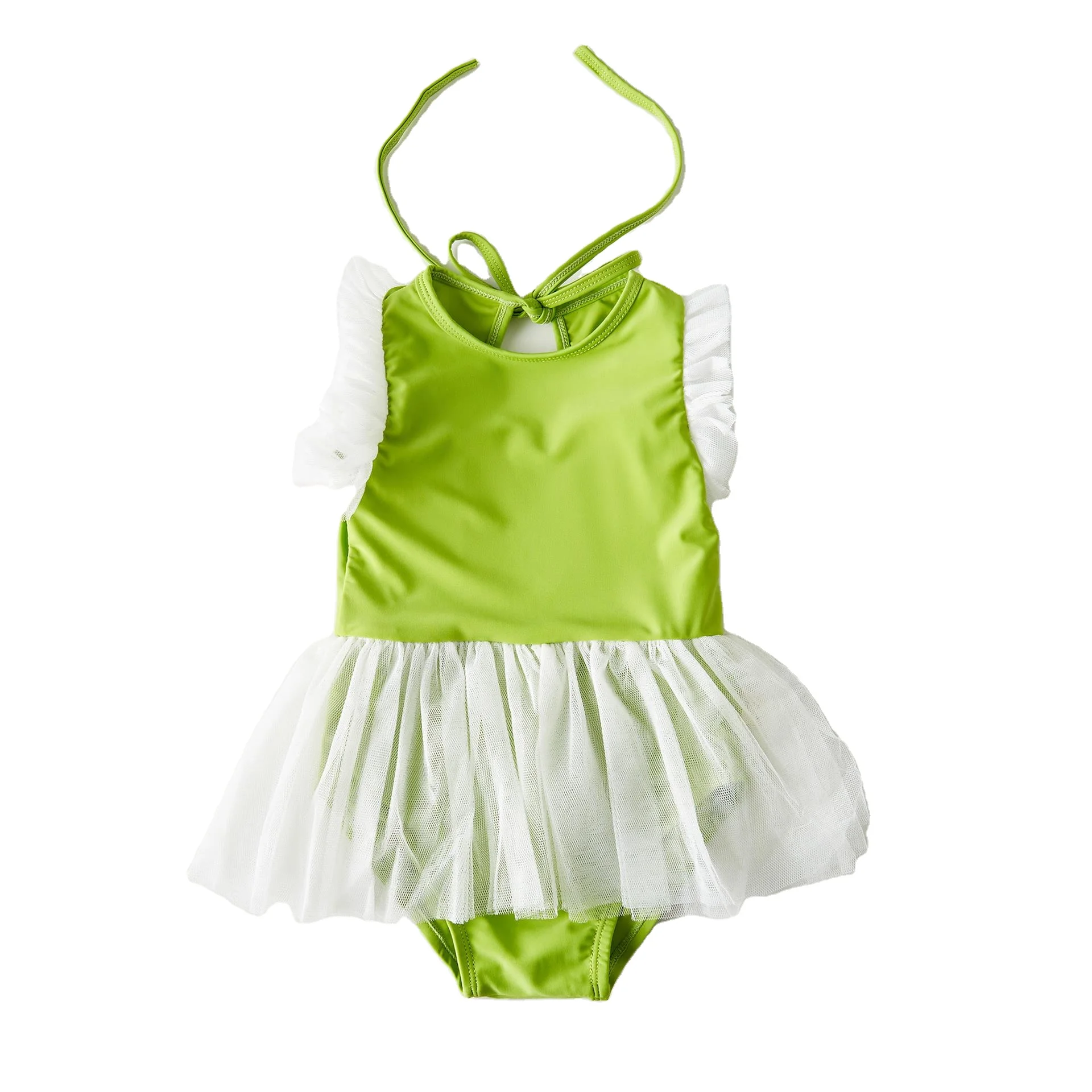 UPF 50 kids swimwear lace beachwear string monokini swimwear backless girl bikini