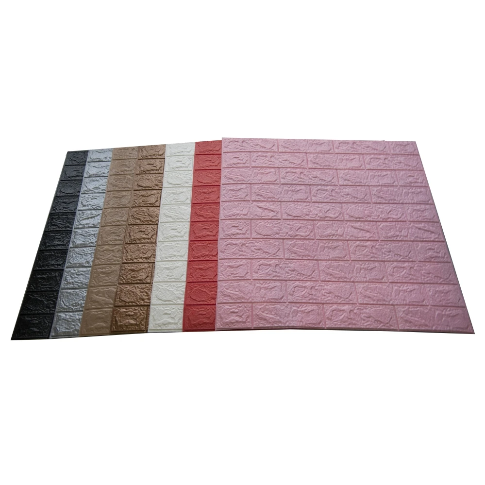 Hot sale popular decorative foam 3d wall panel wallpaper self adhesive wallpapers