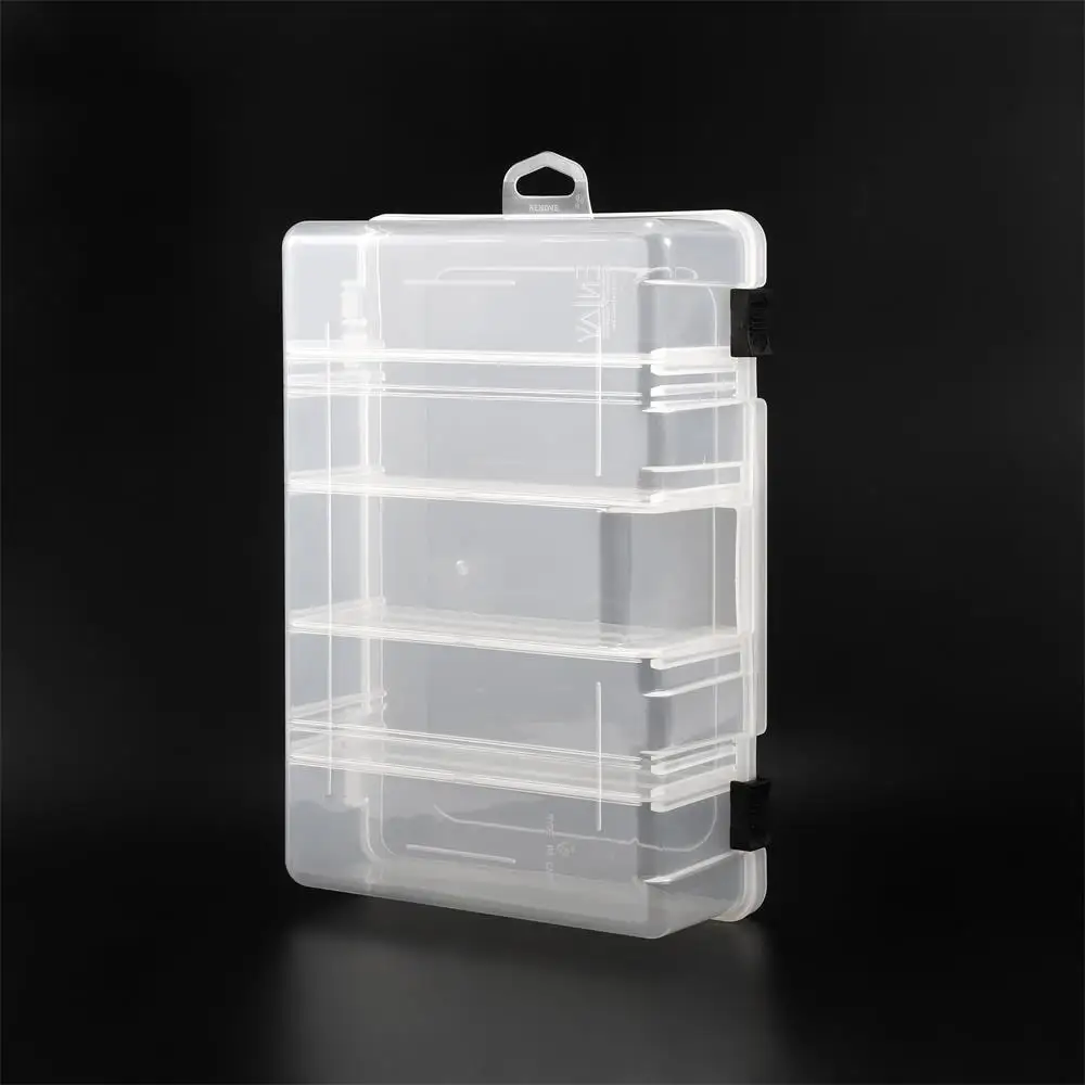 Wholesale plastic multi-compartment fishing tackle storage box portable transparent fishing tackle box
