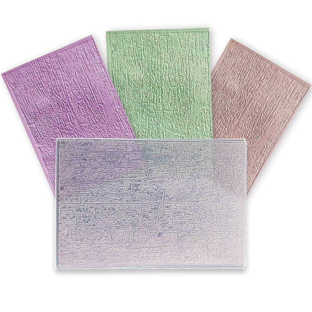 DIY Design Card Paper Craft 3D Plastic Floral Embossing Folders for Scrapbook